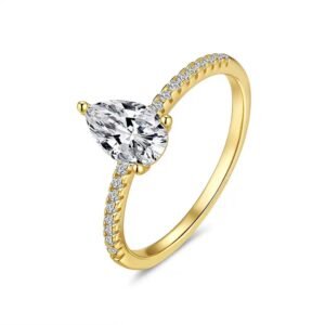 Luna Grace Celestial Teardrop Pavé Ring