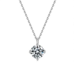 Nova Round Moissanite Pendant