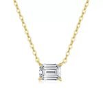 Clarity East West Moissanite Pendant