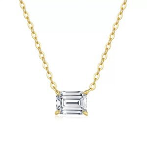 Clarity East West Moissanite Pendant